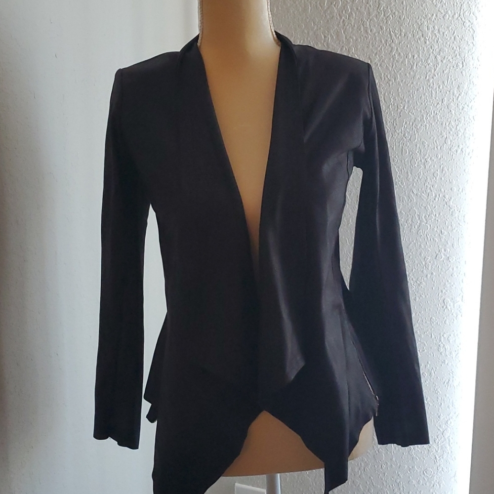 Black Vegan Leather Moto Jacket